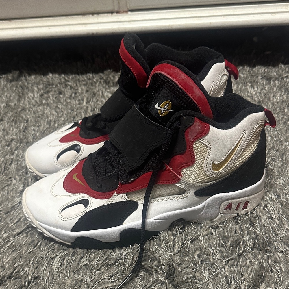Nike Kids' White, Red, and Black Sneakers